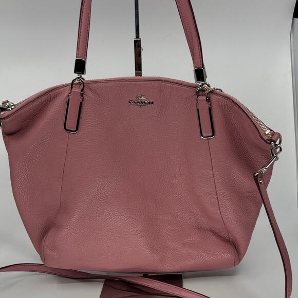 Coach Handbags - Coach Dusty Rose Leather Shoulder Bag